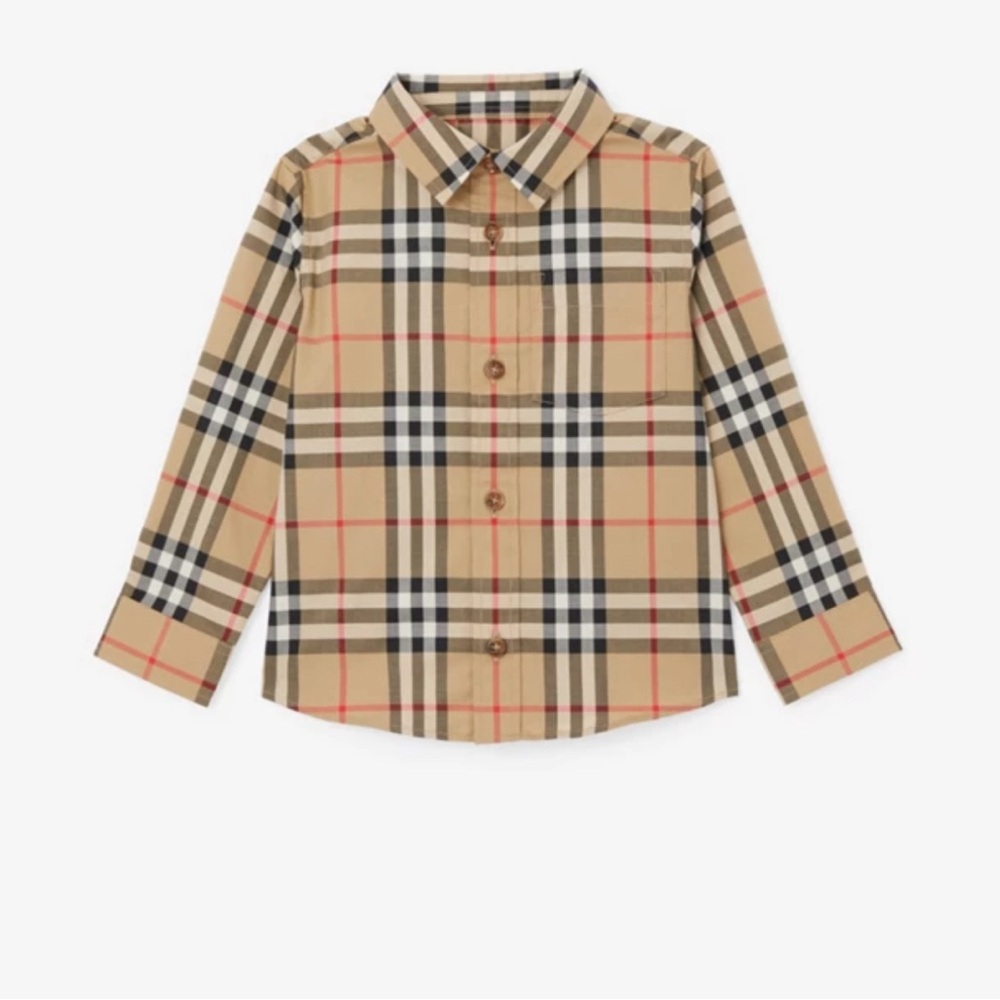 Vintage Check Stretch Cotton Shirt